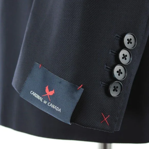 Cardinal of Canada NWT 100% Wool Sport Coat Size 46R US In Solid Navy Blue